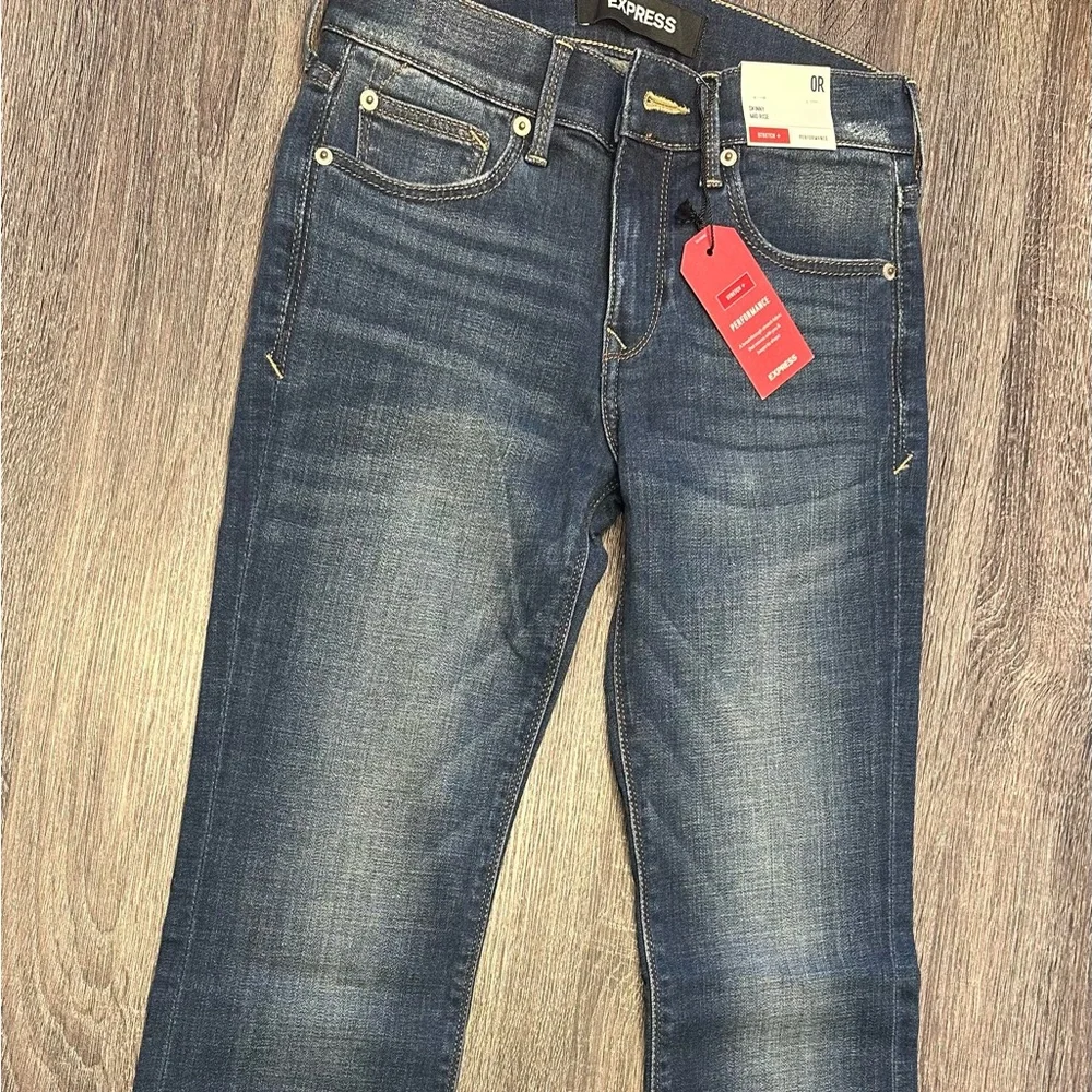 Express Mid Rise Skinny Jeans - Picture 1 of 3